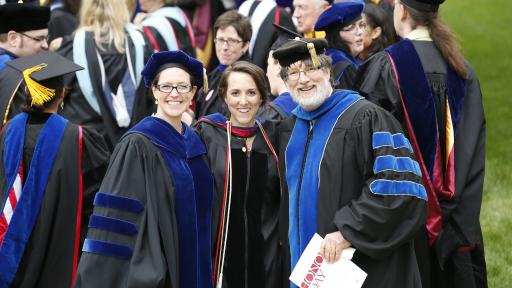faculty at commencement
