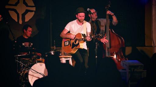 A student band performing at The Union.