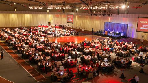 A large banquet at North Central College.