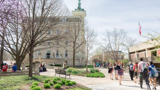 Central campus in the spring