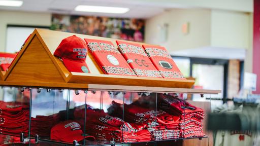 T-Shirt Section at North Central College Campus Store
