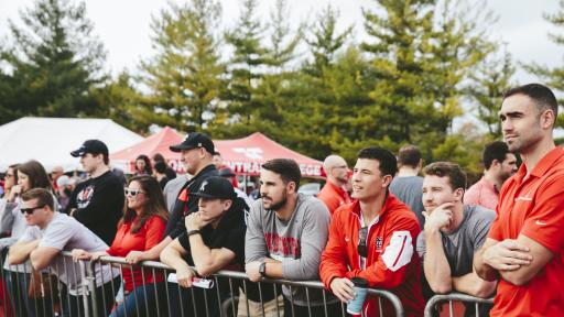 alumni at football game