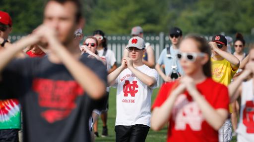 Marching band at practice