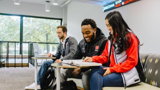 students studying