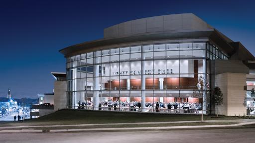 Wentz Concert Hall at night