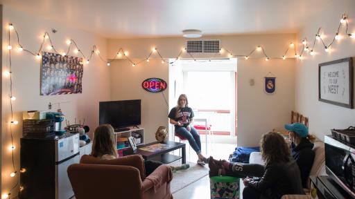 students in dorm