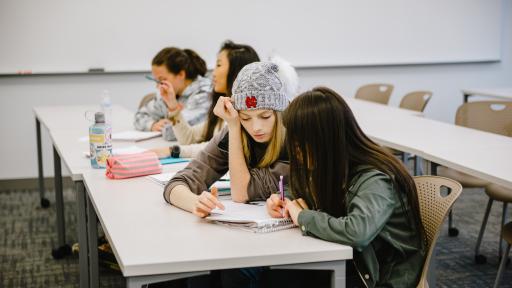 students in class