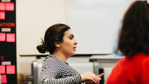 student in class