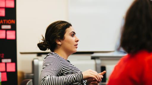 student in class