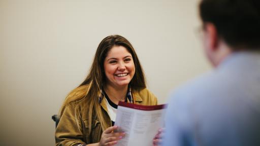 graduate students meeting together