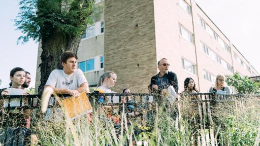 students in class outside