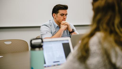 student in class