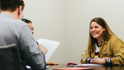 student and admission counselor