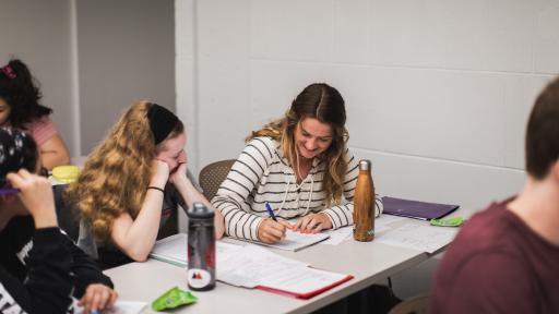 students in class