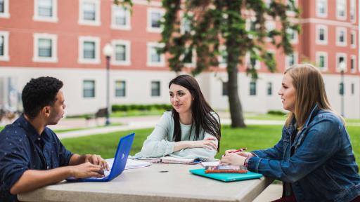 students studying