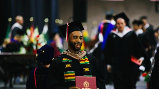 students at graduation