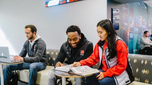 students studying