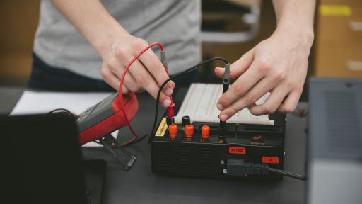 engineering student in class