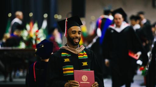 graduate student at commencement