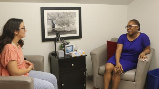 student at dyson wellness center