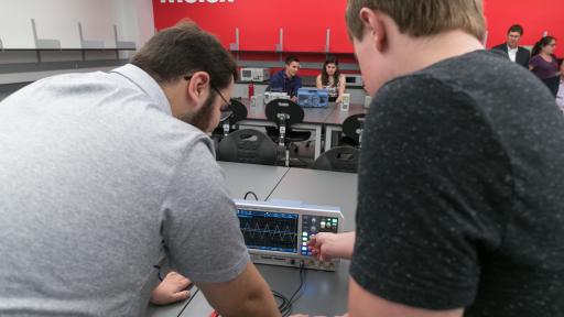 students in molex lab