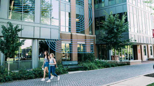 Students in front of Wentz Science Center