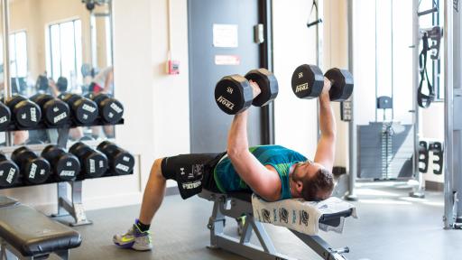 student working out