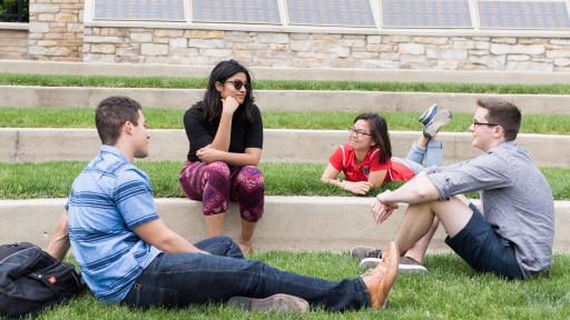 students hanging out