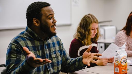 Student talking during class