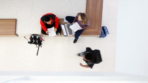 Students socializing