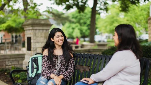 students talking