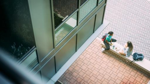 students on campus