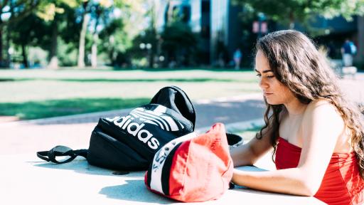 students studying online