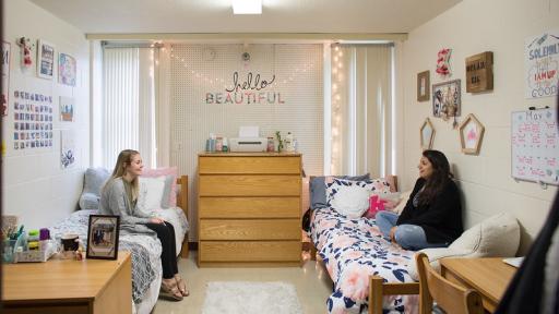 Students in dorm room