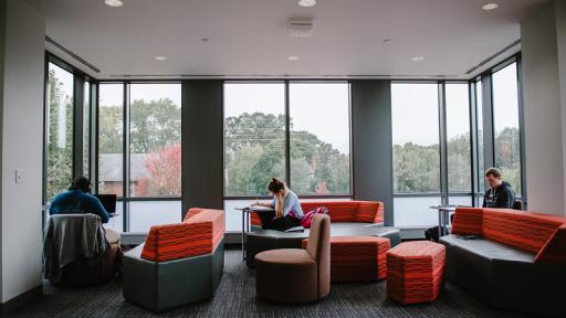 Students in study space