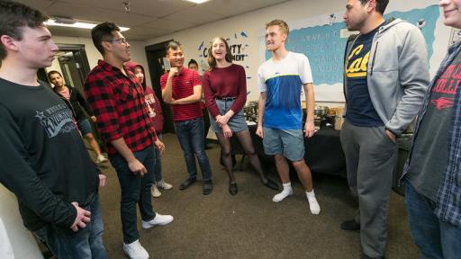 Group of students talking