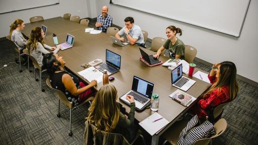 Students in class