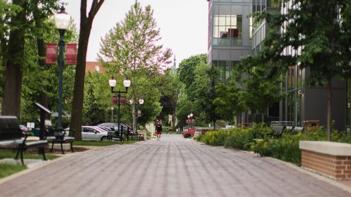 Brick path on campus