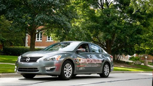 A North Central College Campus Safety vehicle.