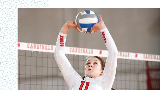 Alexa Zimbelman playing volleyball