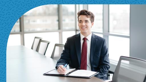 Student sitting at a table