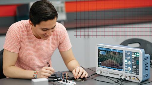 Juan Samaniego in engineering lab