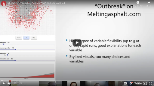 Models and Modeling During COVID-19 by Drew Rholl recording screenshot 