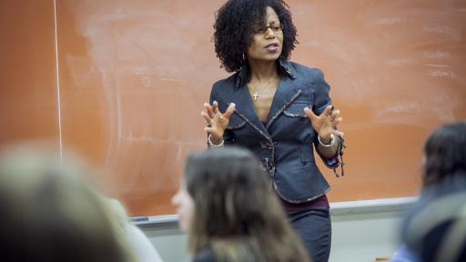 Dr. Smith in classroom