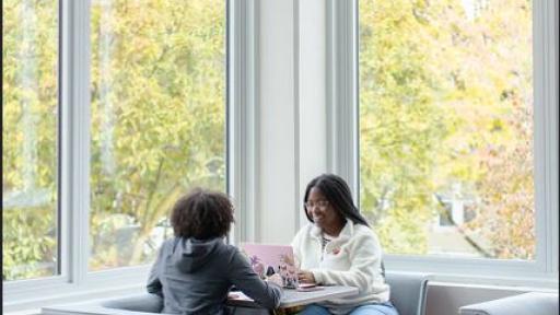 Students studying