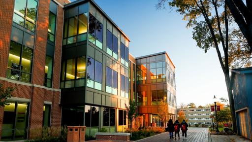 Students walking on campus