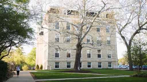 campus walkway by Old Main