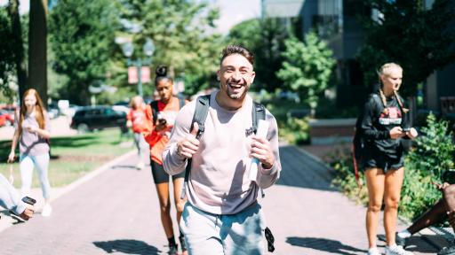 NCC Student thumbs up