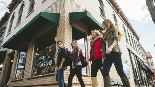 NCC Students walking in Naperville