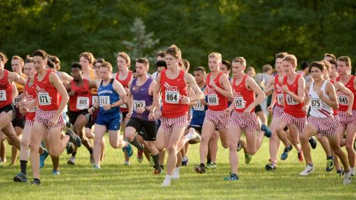 North Central College cross country runners during a meet.